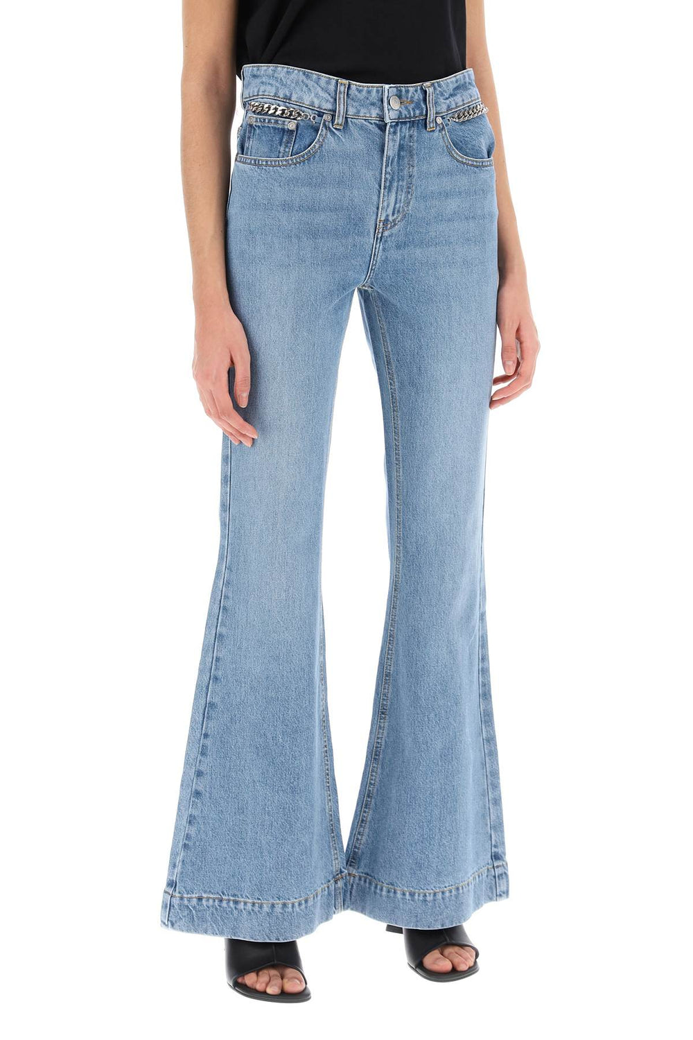 Stella McCartney Falabella Chain Flare Jeans