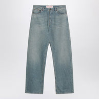Valentino Light Blue Jeans With Washed Effect