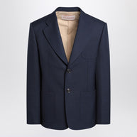 Valentino Blue Single-breasted Wool Jacket