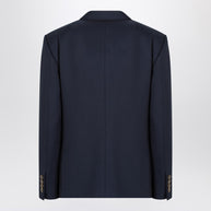 Valentino Blue Single-breasted Wool Jacket