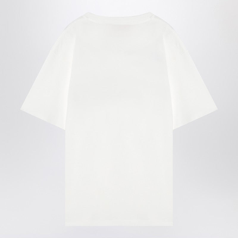 Ivory T-shirt With Chez Valentino Print