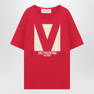 Red T-shirt With Chez Valentino Print