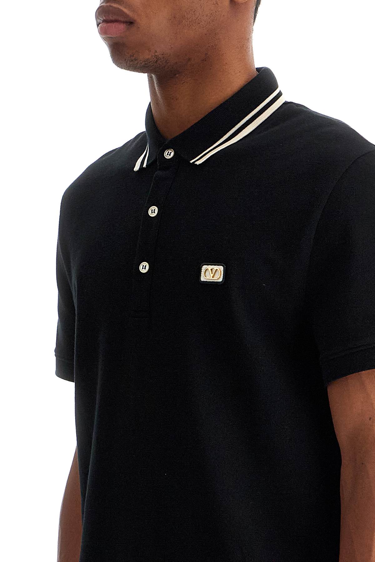 Valentino Garavani Regular Fit Polo Shirt With VLogo Patch