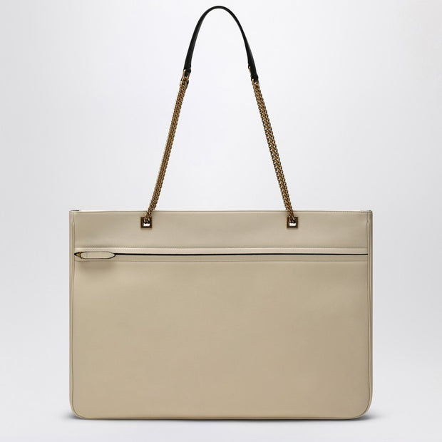 Valentino Garavani Large Viva Superstar Bag In Butter White/black