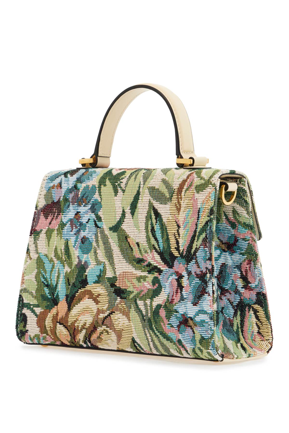 Valentino Garavani Small Floral Multicolor Handbag With Adjustable Shoulder Strap