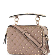 Valentino Garavani Quilted Poudré Shoulder Bag With Golden Studs