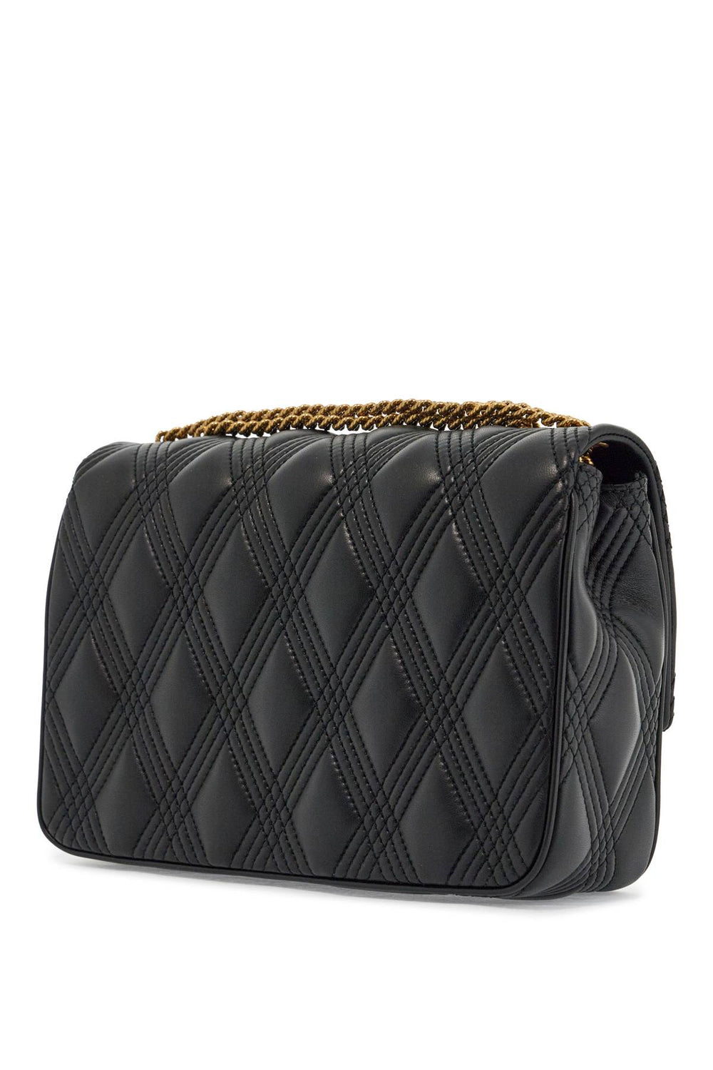 Valentino Garavani Black Quilted Shoulder Bag with Gold Chain