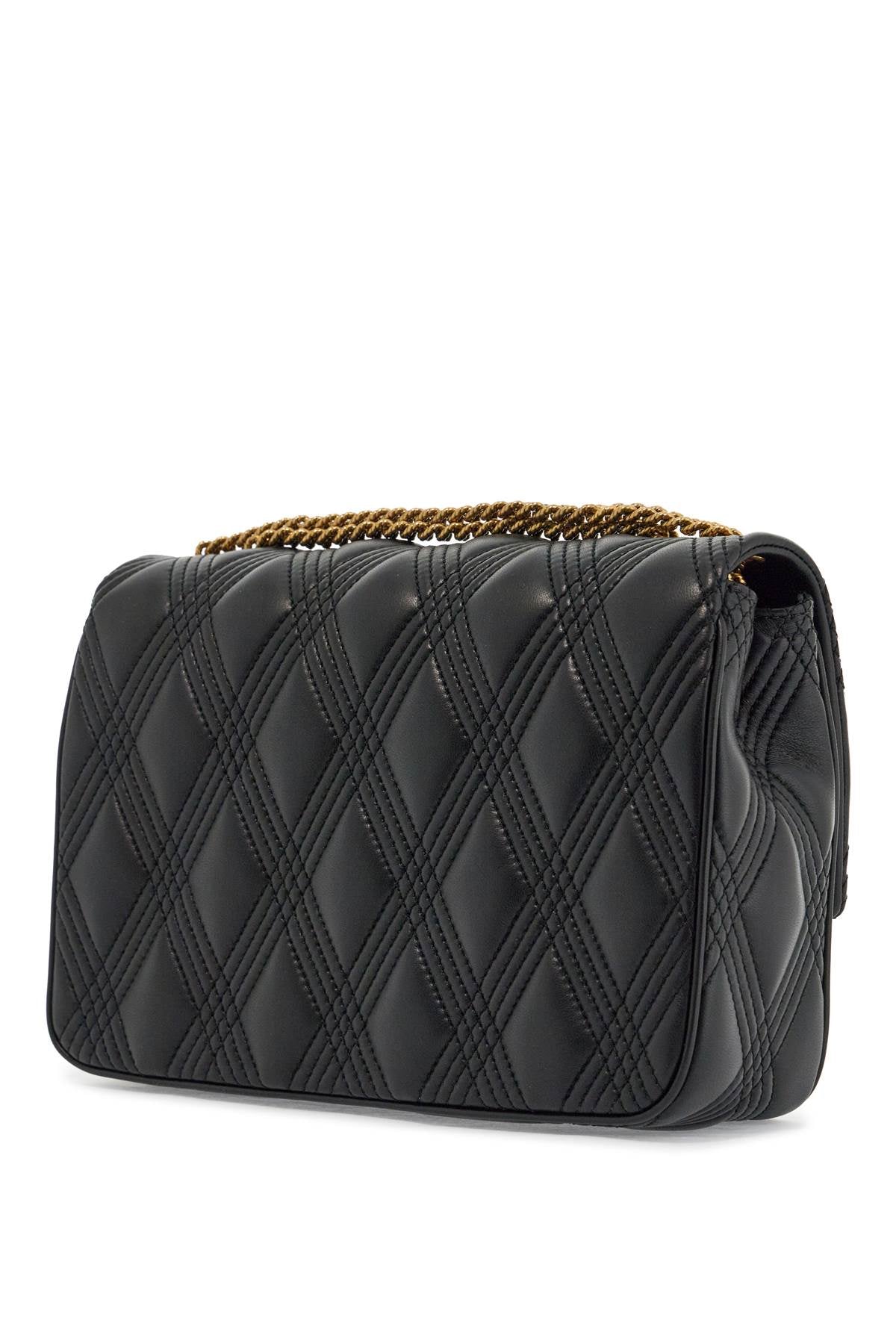 Valentino Garavani Black Quilted Shoulder Bag with Gold Chain