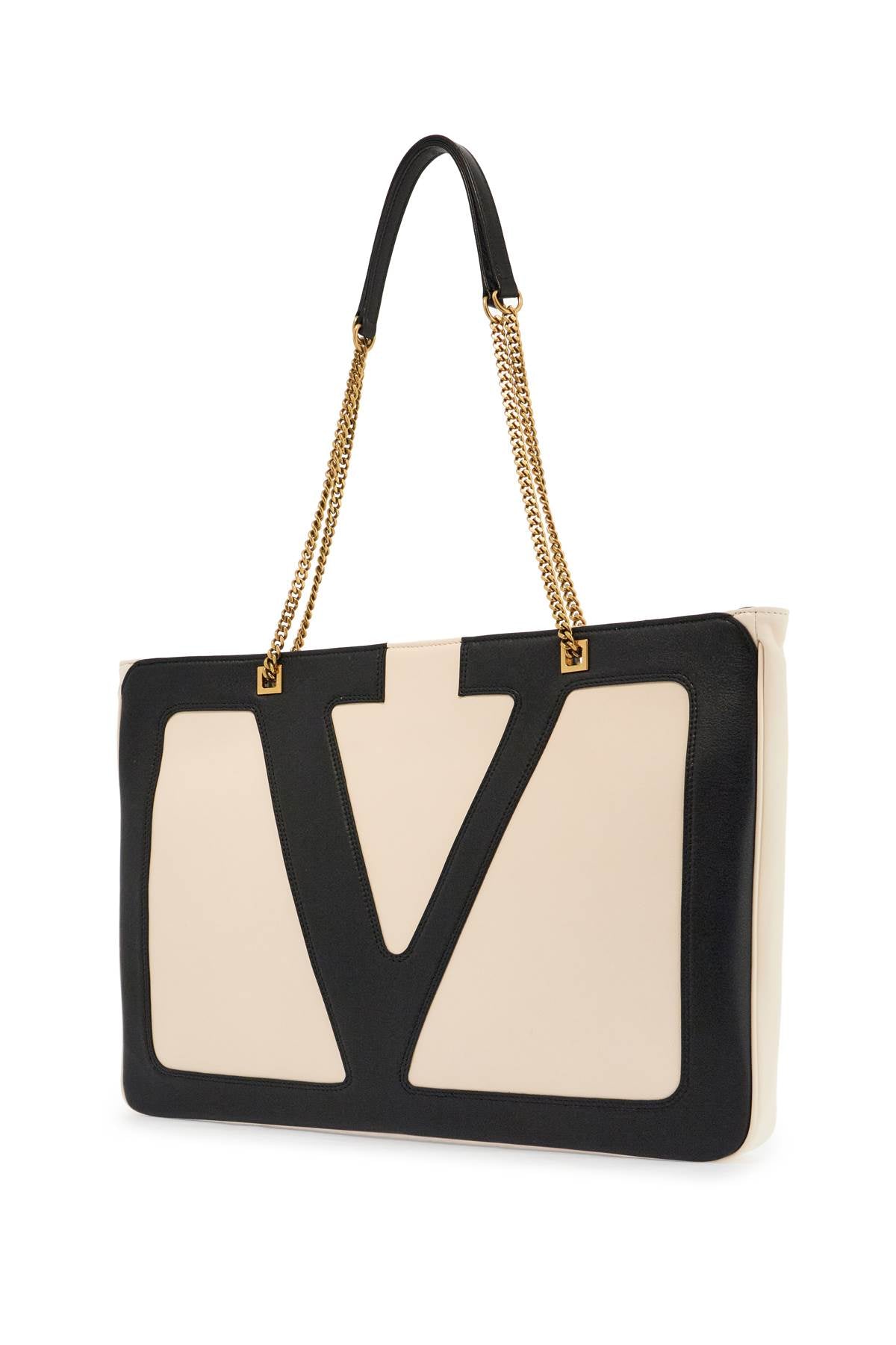 Valentino Garavani Viva Superstar Large White Chain Tote Bag