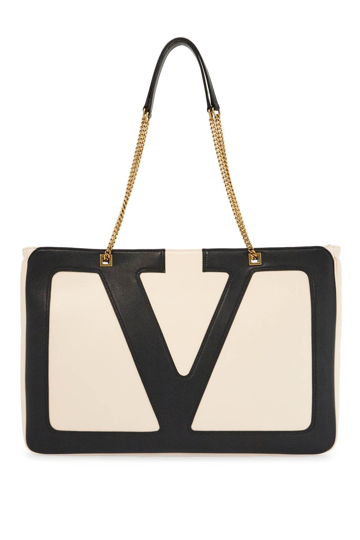 Valentino Garavani Viva Superstar Large White Chain Tote Bag