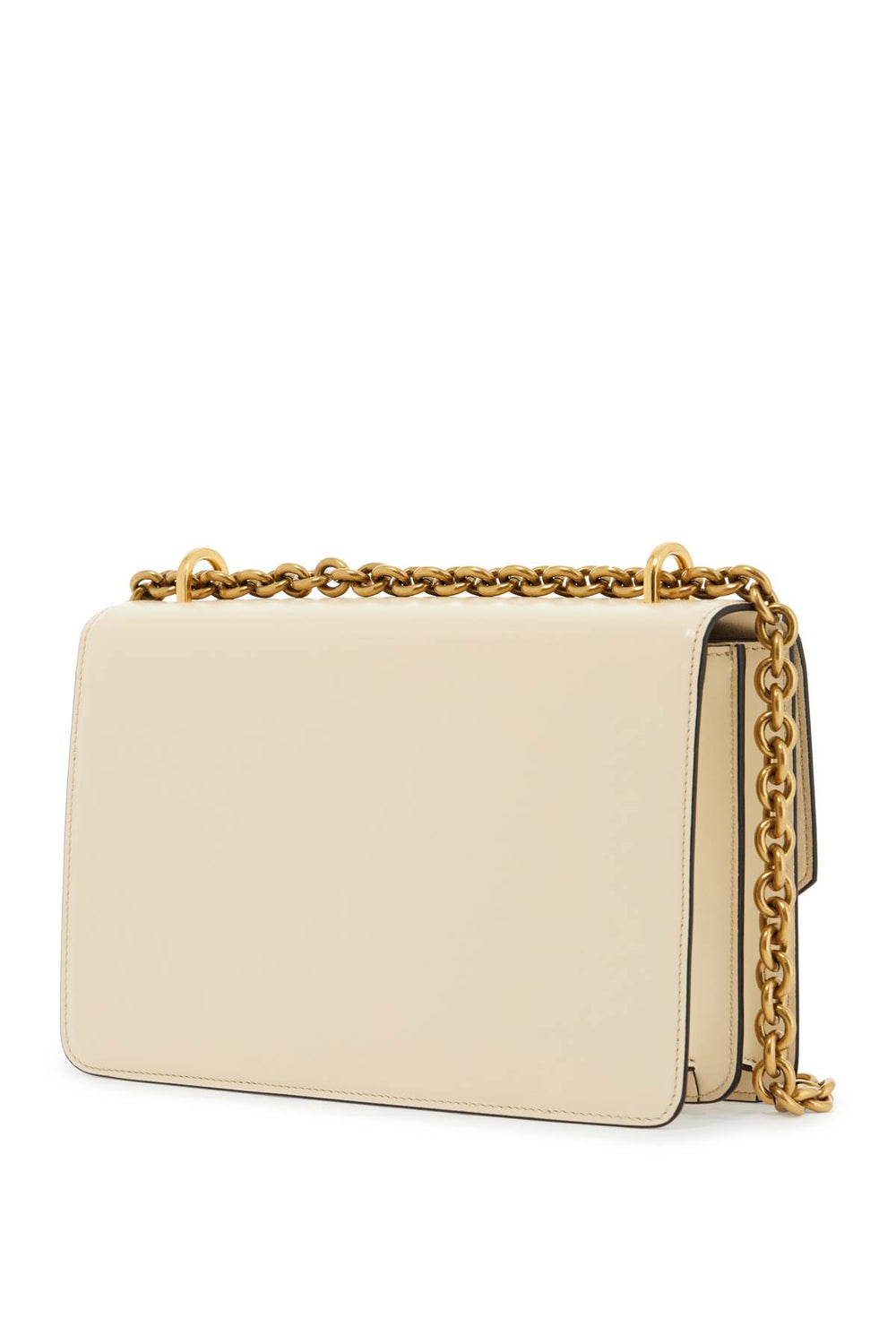 Valentino Garavani Butter White Leather Shoulder Bag with Chain Strap