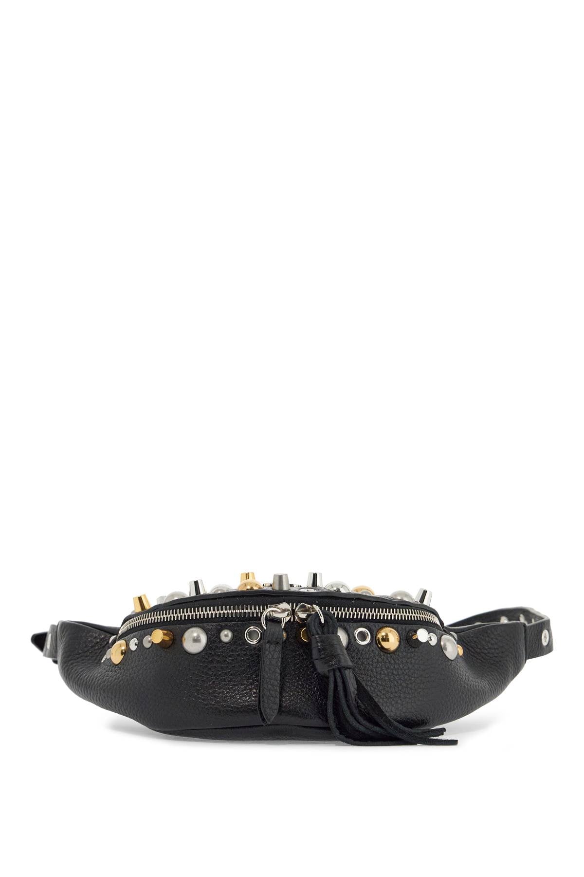 Valentino Garavani Black Leather Nellcote Belt Bag With Studs