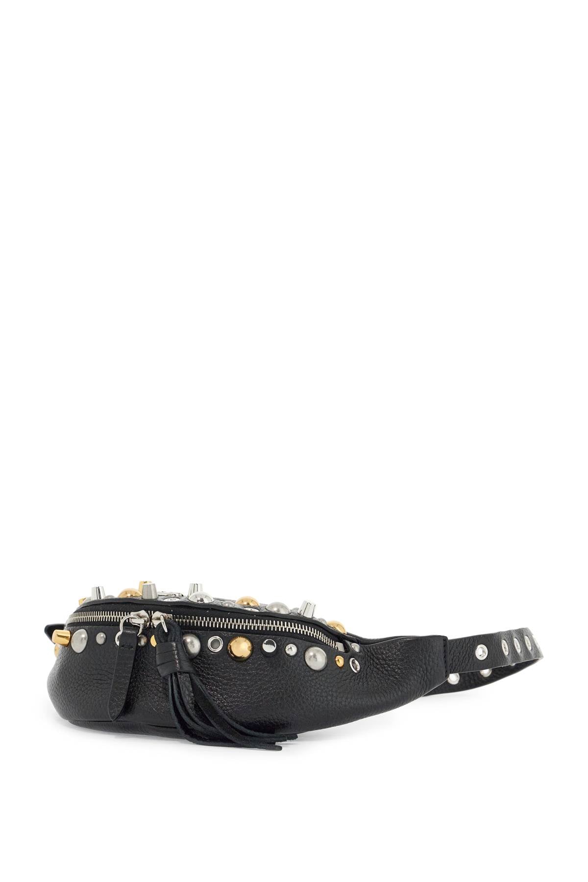 Valentino Garavani Black Leather Nellcote Belt Bag With Studs