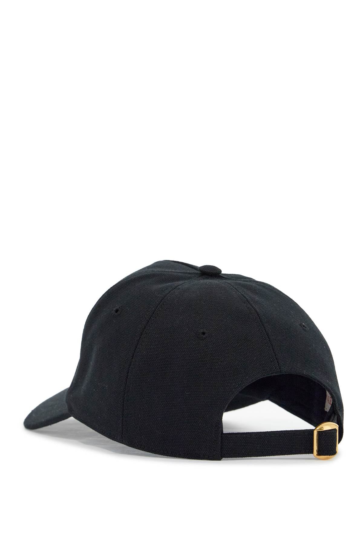 Valentino Garavani Black Baseball Cap With Butter Logo