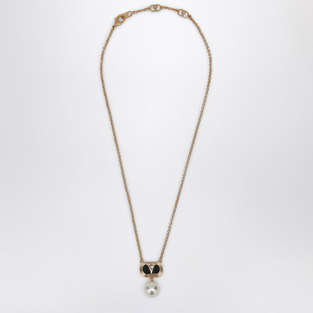Valentino Garavani Ovalette Necklace With Swarovski Pearl