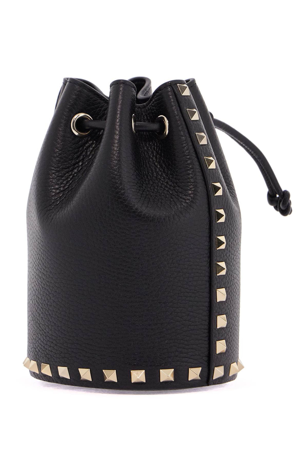 Valentino Garavani Rockstud Mini Black Leather Bucket bag