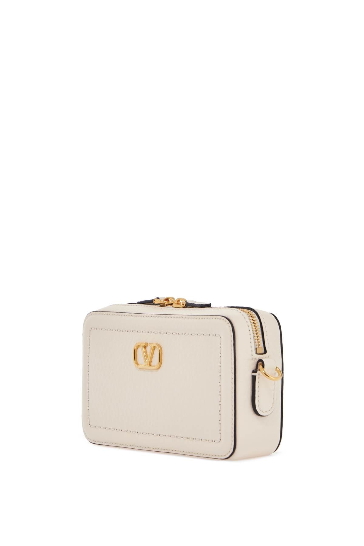 Valentino Garavani Mini Camera Bag In Ivory Leather