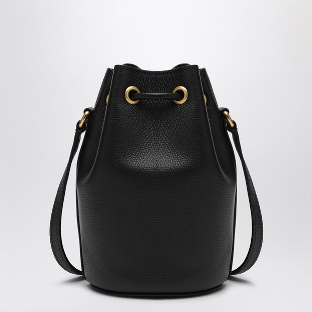 Valentino Garavani Vlogo Signature Black Bucket Bag