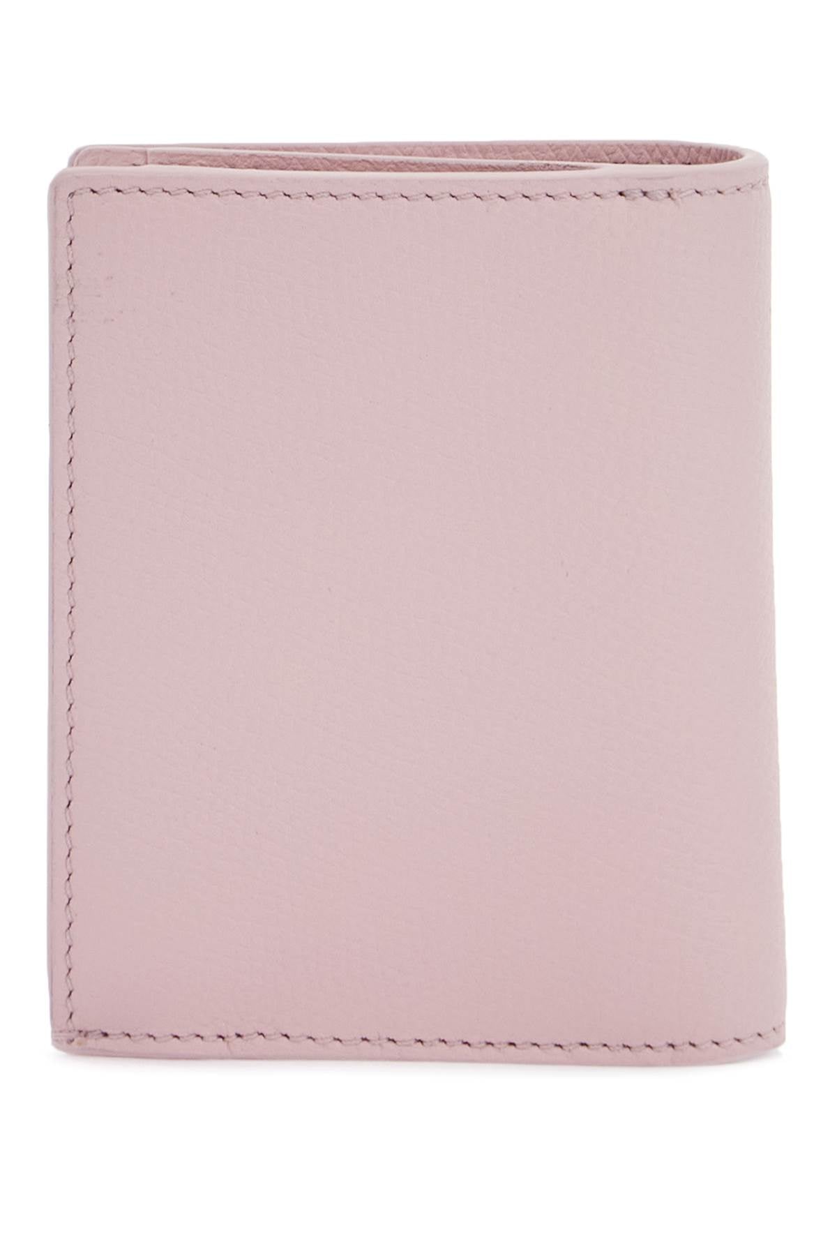 Valentino Garavani Compact Quartz Pink Leather Wallet With Zipper