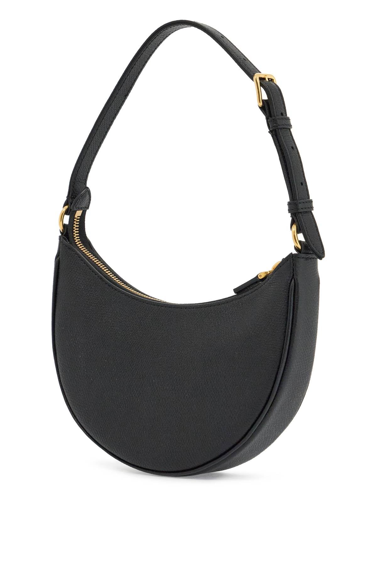 Valentino Garavani Mini Hobo Bag in Black Leather with Adjustable Strap