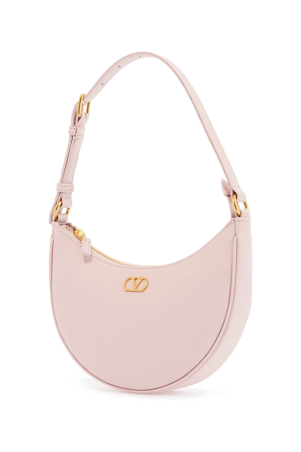 Valentino Garavani Mini Hobo Bag in Rose Quartz Leather