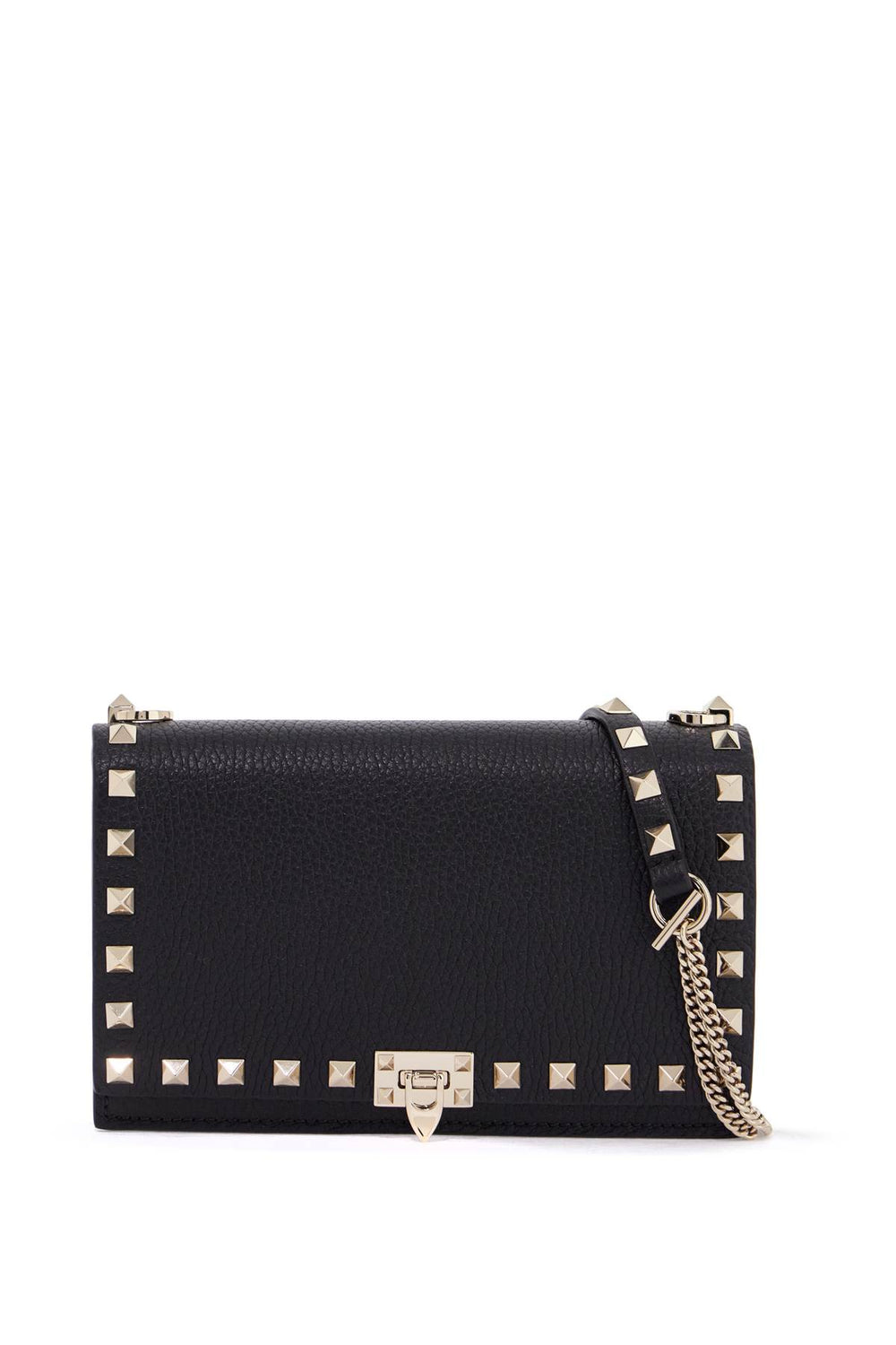 Valentino Garavani Rockstud Mini Black Leather Shoulder Bag