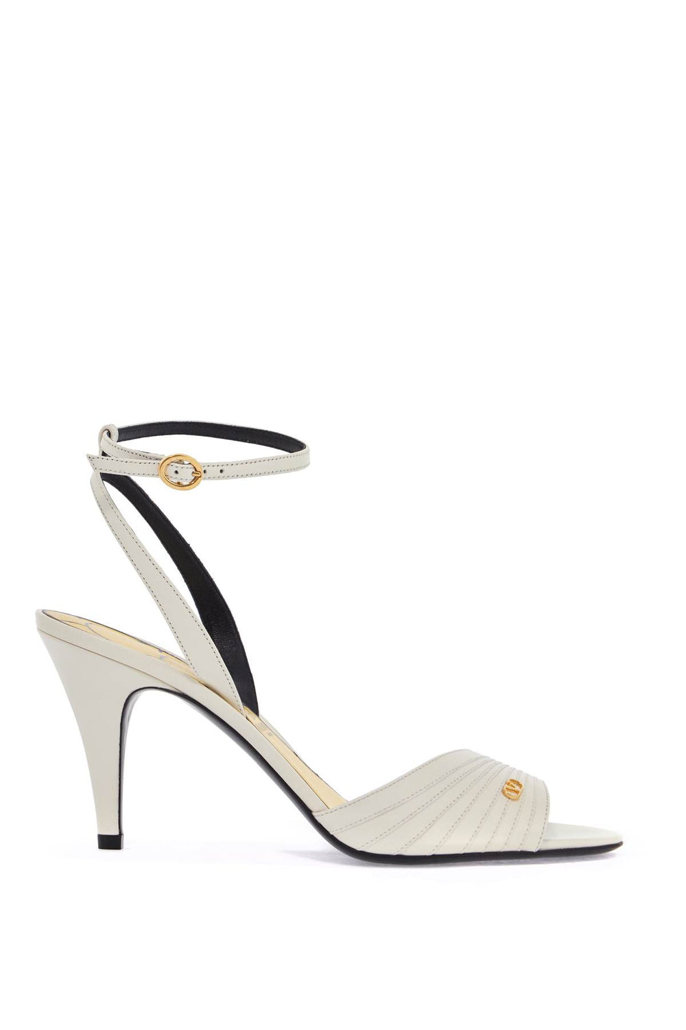 Valentino Garavani Ladycrush Ivory Goat Leather Stiletto Sandals