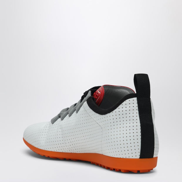 Valentino Garavani White Perforated Nappa Leather Chromathon Sneaker