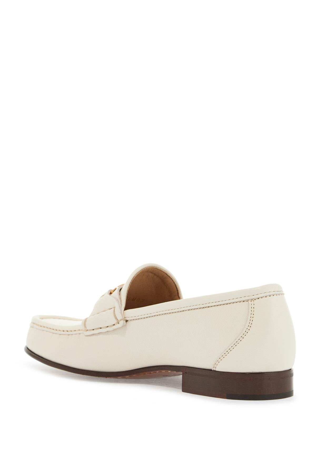 Valentino Garavani Ivory Leather VLogo Loafers