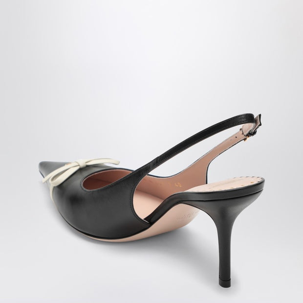 Valentino Garavani Black Pointed Slingback With Bow