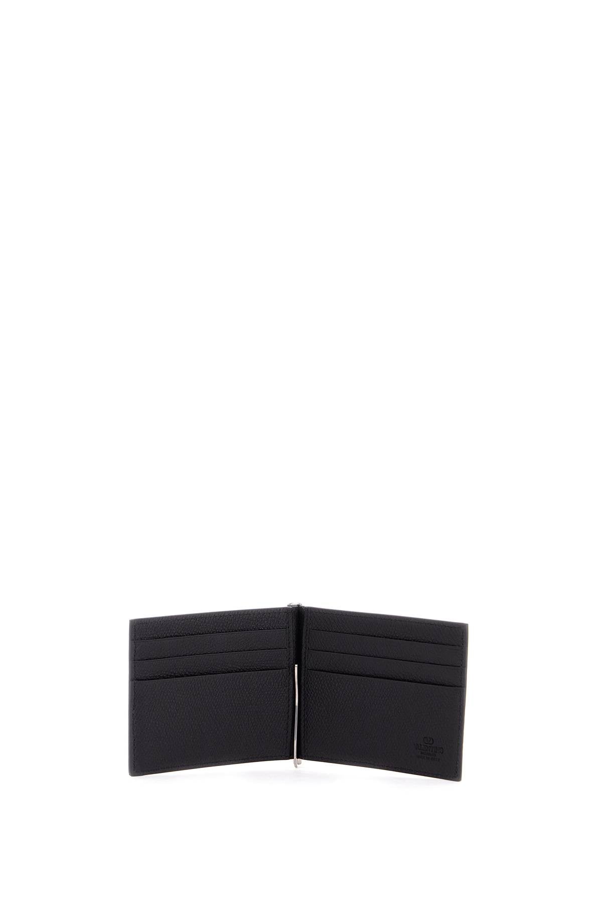 Valentino Garavani Black Leather Bifold Wallet With Card Slots