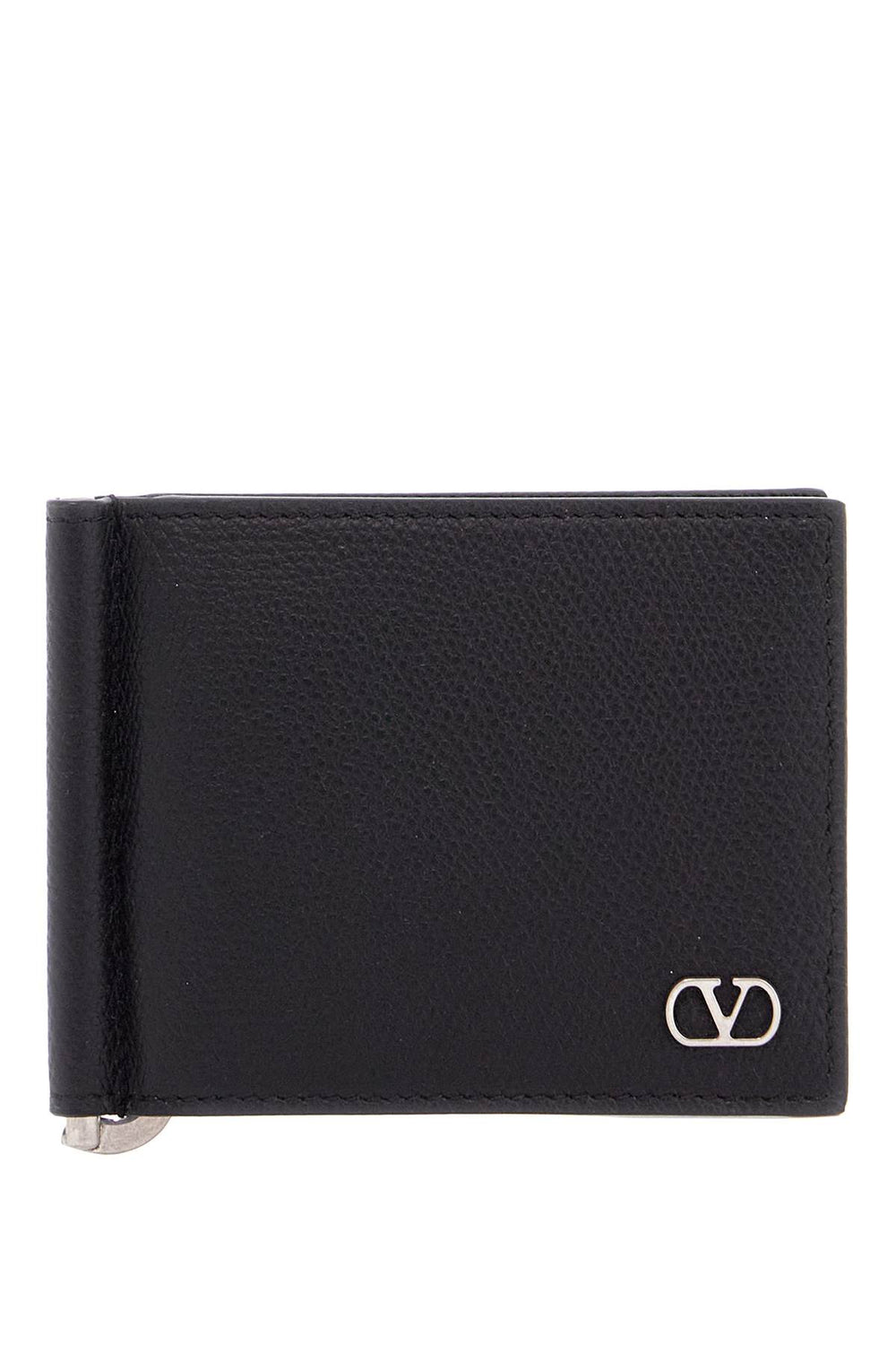 Valentino Garavani Black Leather Bifold Wallet With Card Slots