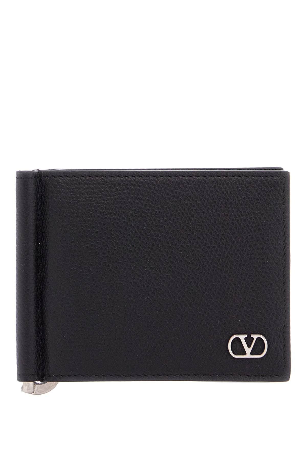 Valentino Garavani Black Leather Bifold Wallet With Card Slots