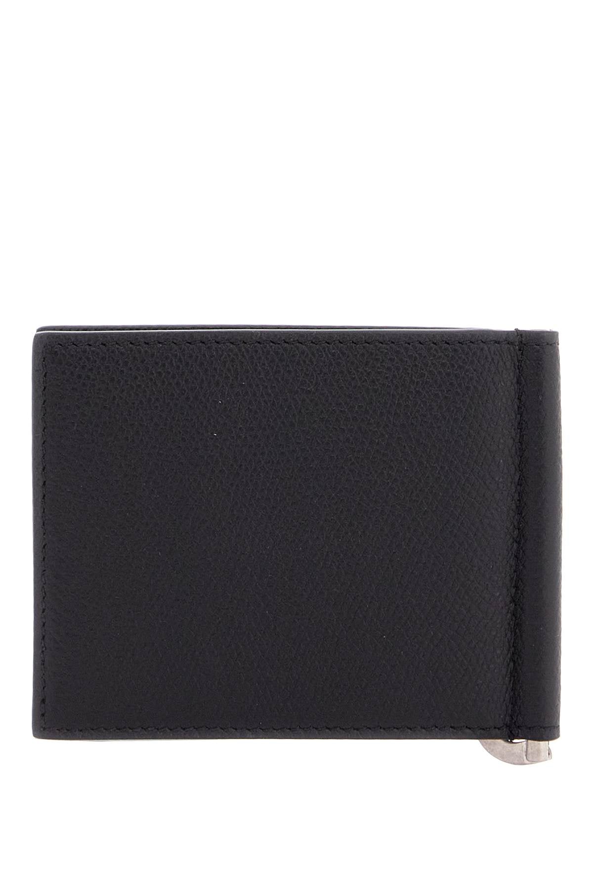 Valentino Garavani Black Leather Bifold Wallet With Card Slots