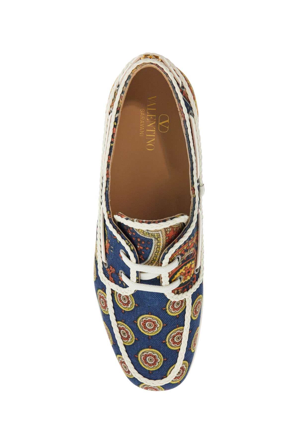 Valentino Garavani Blue Cotton Boat Shoes