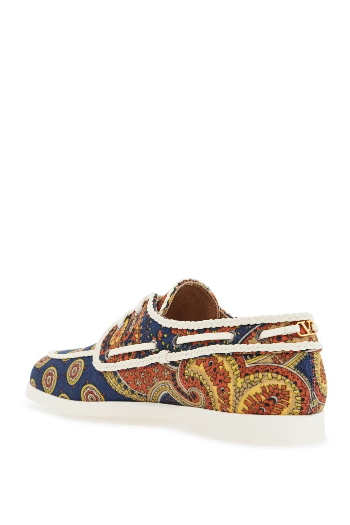 Valentino Garavani Blue Cotton Boat Shoes