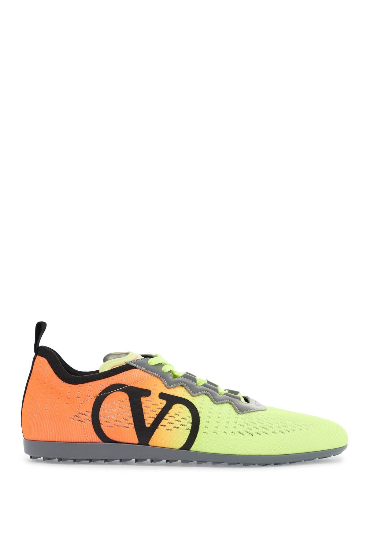 Valentino Garavani VLogo Lime Green And Fluorescent Orange Sneakers