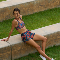Gianine KARLI ABSTRACT LEAVES Activewear Top