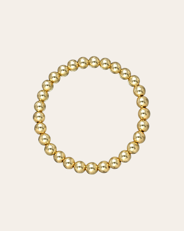 Zoe Lev 6mm Gold Bead Bracelet