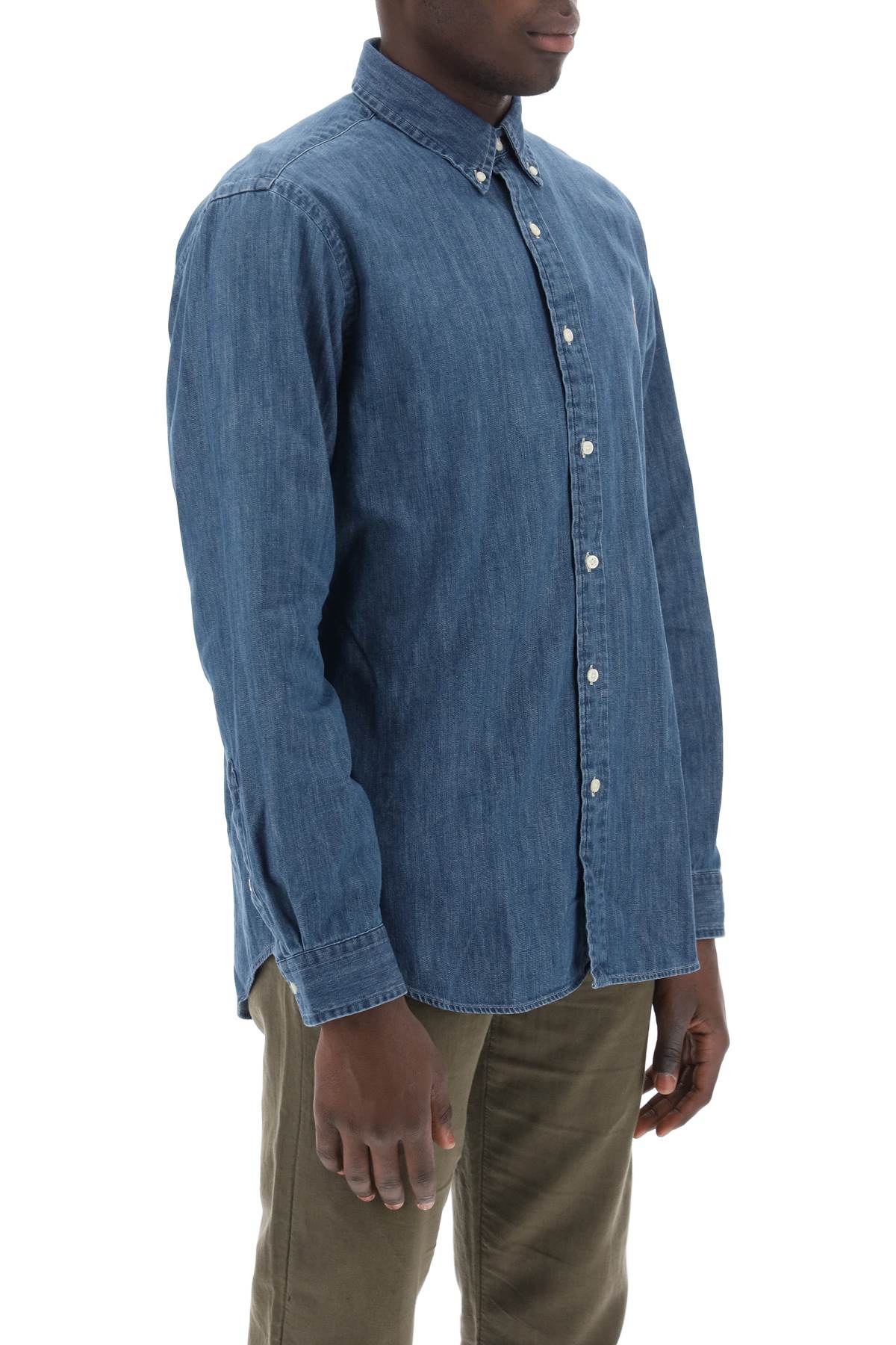 Polo Ralph Lauren Custom Fit Shirt In Lightweight Denim