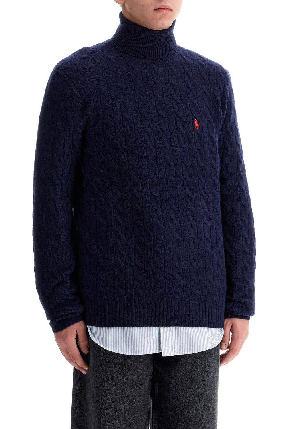 Polo Ralph Lauren Cable Knit Wool-Cashmere Pullover Sweater