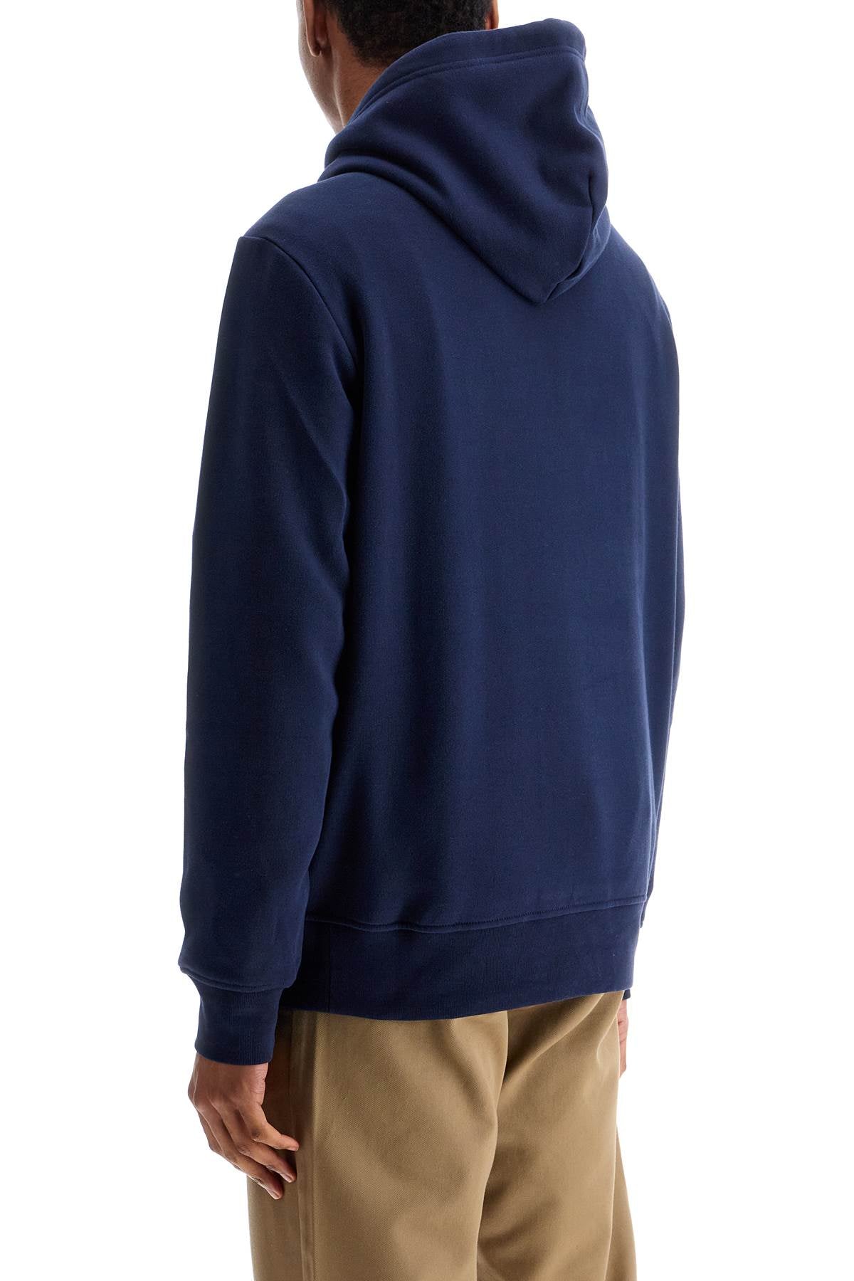 Polo Ralph Lauren Blue Cotton And Polyester Hoodie With Embroidred Logo