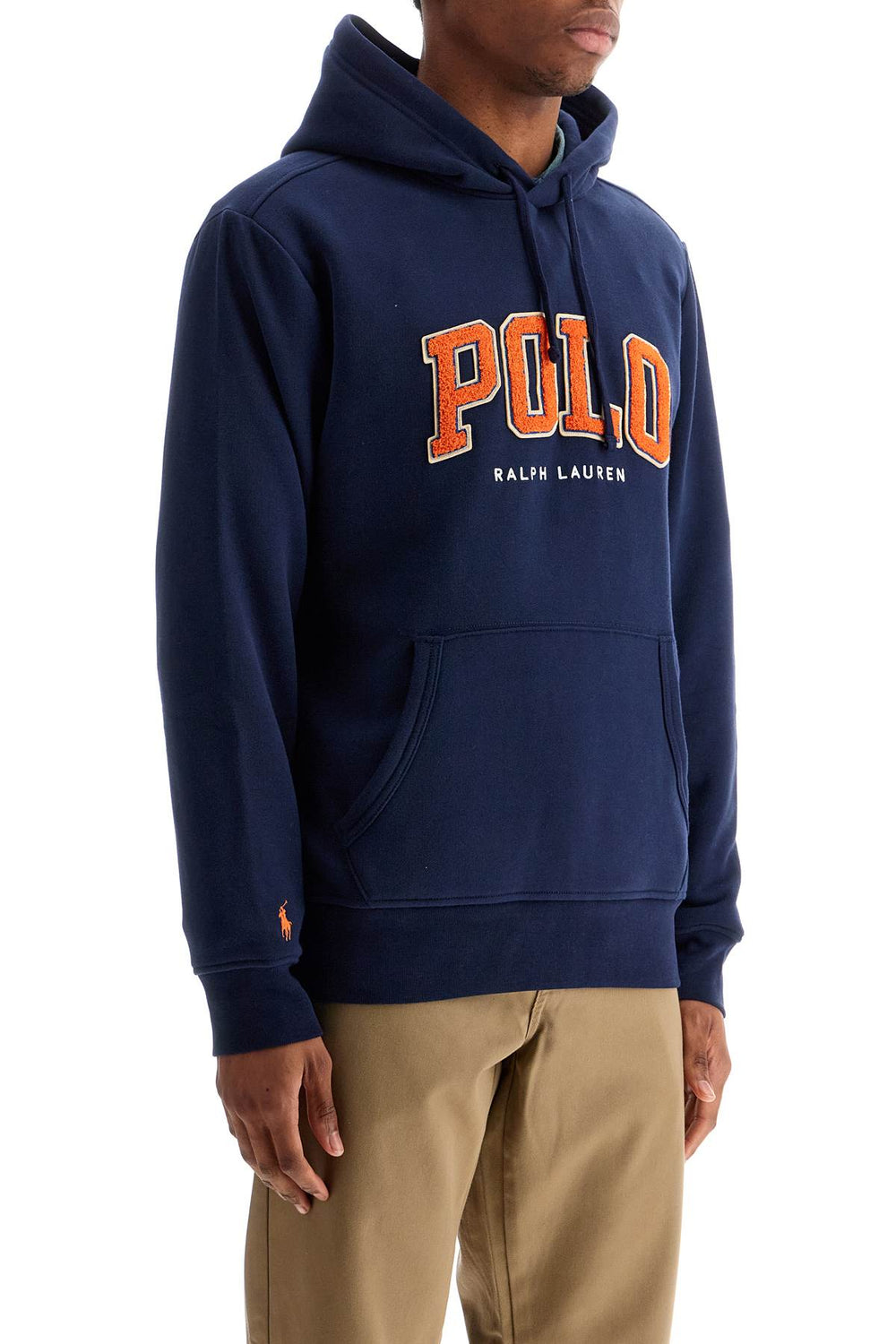 Polo Ralph Lauren Blue Cotton And Polyester Hoodie With Embroidred Logo