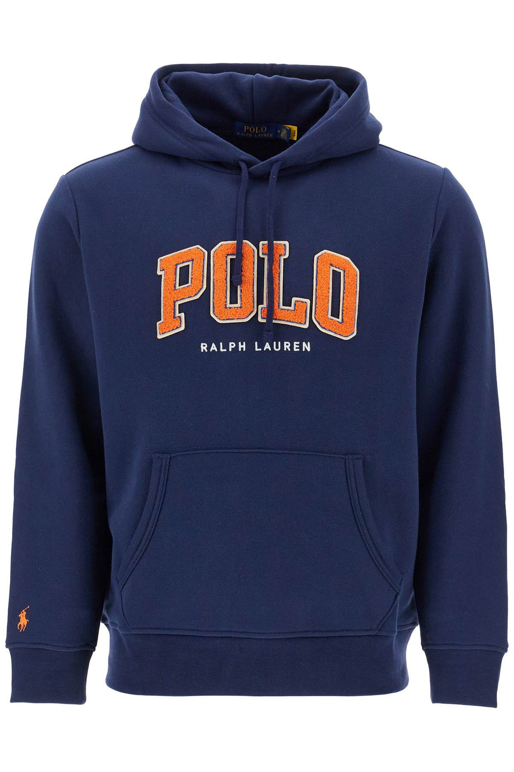 Polo Ralph Lauren Blue Cotton And Polyester Hoodie With Embroidred Logo