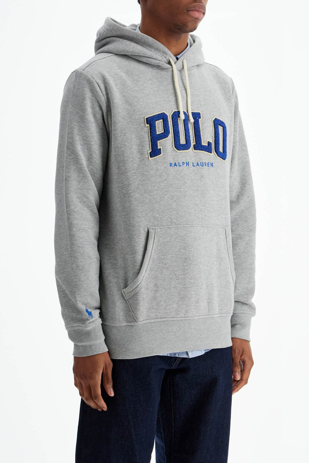 Polo Ralph Lauren Grey Cotton Hoodie With Polo Logo