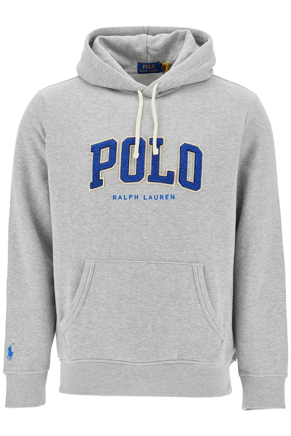 Polo Ralph Lauren Grey Cotton Hoodie With Polo Logo