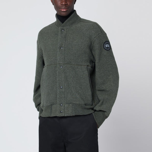 Canada Goose Hudson Sage Green Fleece Bomber Black Label