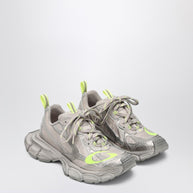 Balenciaga 3XL Taupe/neon Yellow Sneakers In Mesh And Polyurethane