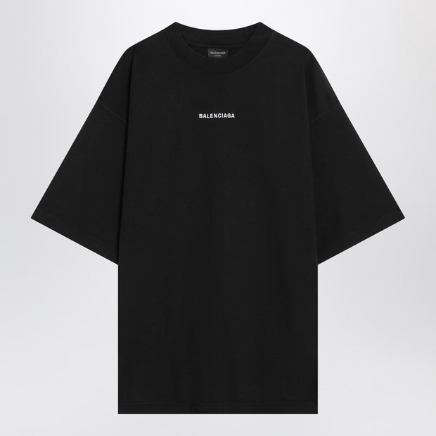 Black New Balenciaga Back Medium Fit T-shirt