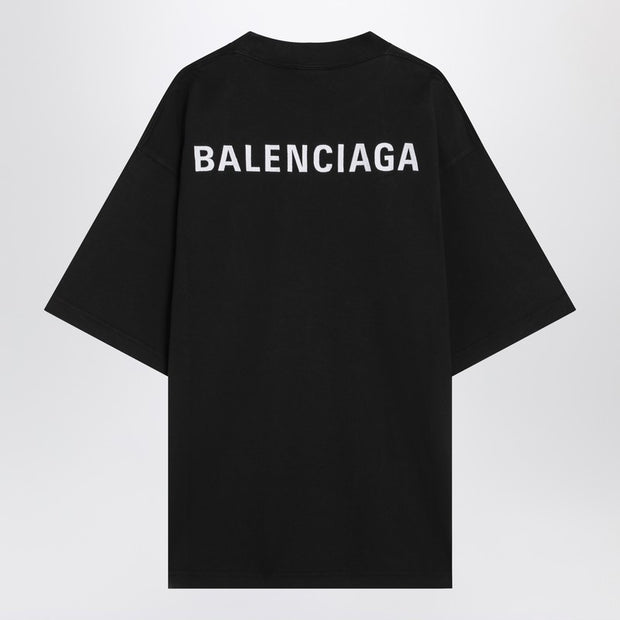 Black New Balenciaga Back Medium Fit T-shirt